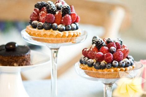 Kırmızı meyveli tart